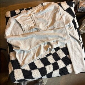 Garage Textured Button-Up Top in Cream